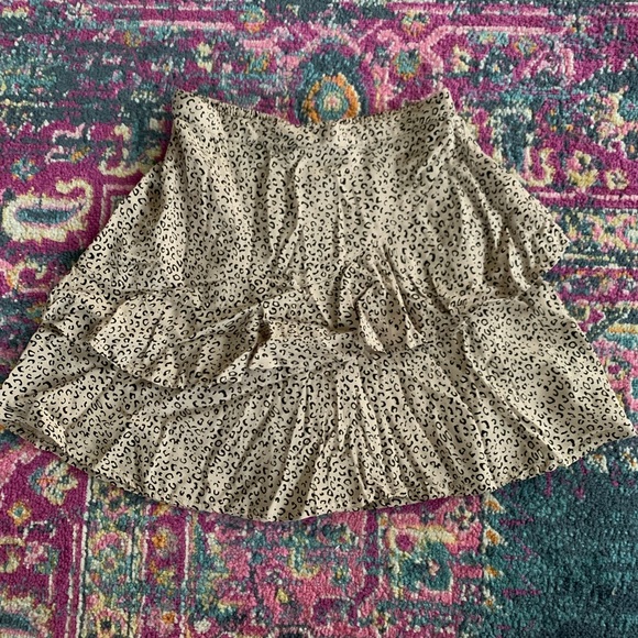 Japna Ruffle Mini Skirt in Cheetah Print - Picture 1 of 4
